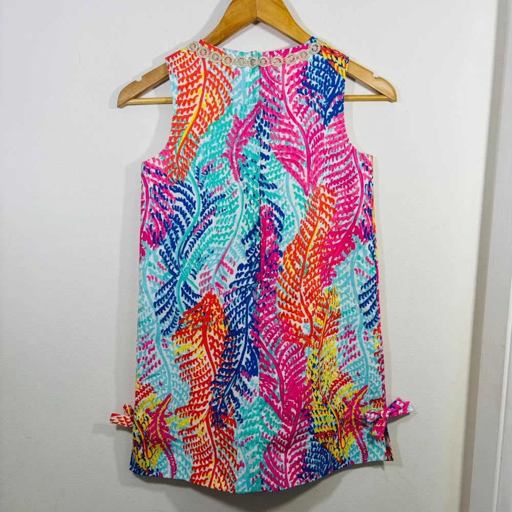 Lilly Pulitzer Little Lilly Classic Shift‎ Dress Cameo White Electric Feel 10